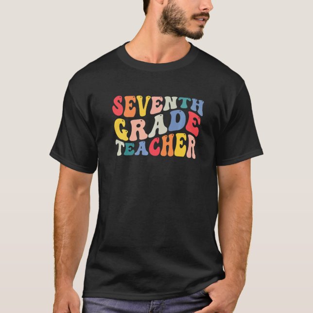 7th seventh grade teacher Back To School Retro Vin T-Shirt (Vorderseite)
