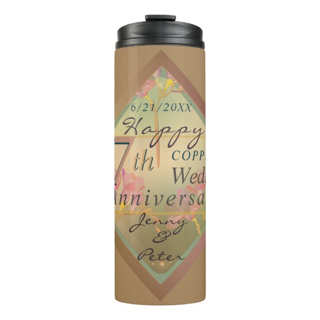 7th Wedding Anniversary Gift Bag Thermosbecher (Vorderseite)