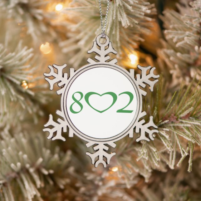 802 SCHNEEFLOCKEN Zinn-Ornament (Baum)