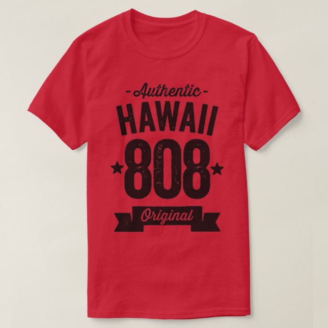 808 Hawaii Area Code Authentic TShirt (Design vorne)