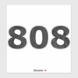 808 Hawaii Tribal Blk Gray Aufkleber
