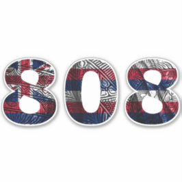 808 Tribal Hawaii Flag Aufkleber