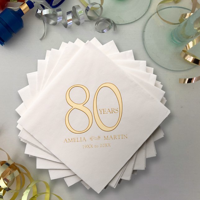 80 ans 80e anniversaire du mariage nom et dates (Créateur téléchargé)