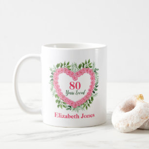 80 ans aimés 80e anniversaire Mug
