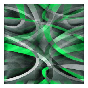 80 Chic Sukkulant Green und Grau Abstrakt Pa Fotodruck