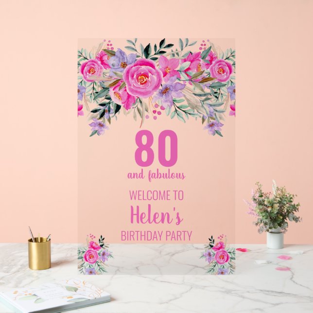 80 et fabuleuse fête d'anniversaire rose (Mariage)