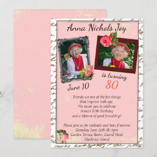 80. Foto-Geburtstags-Party Einladung