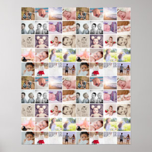 80 FotoCollage Personalisiert (20 Wiederholungen) Poster