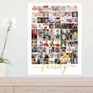 80 FotoCollage Personalisierte Familientypografie Foliendrucke