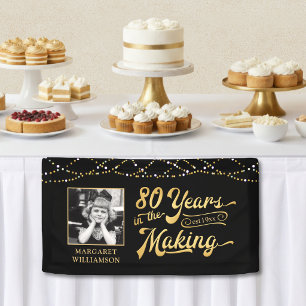 80. Geburtstag 80 JAHRE IM WERDEN Lichter Banner