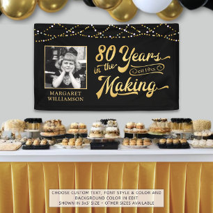 80. Geburtstag 80 JAHRE IN DER MAKING Lights Banner