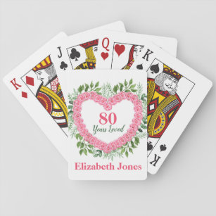80. Geburtstag 80 Jahre Liebes Spielkarten