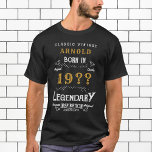 80. Geburtstag Add Name Jahr Legendary Black Gold T-Shirt<br><div class="desc">Mit unserem 80. Geburtstag Add Name Year Legendary Black Gold T - Shirt geben Sie eine besondere Note und zeigen Ihren Stil. Ideal für Ihre bevorstehende Geburtstagsfeier, sie ist anpassbar und erlaubt Ihnen, einen besonderen Namen und ein Jahr zu wählen, um auf dem T-Shirt in schöner Schrift gedruckt werden. Die...</div>