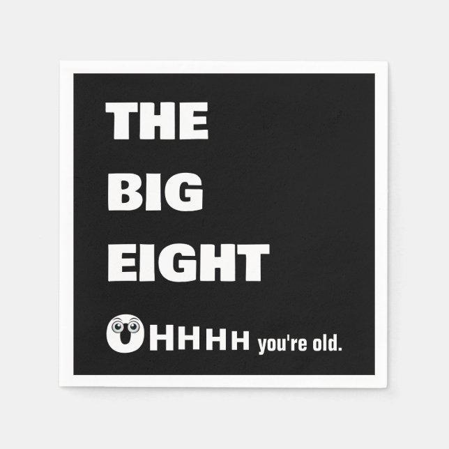 80. Geburtstag Alt Witz  Serviette (Vorderseite)