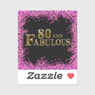 80. Geburtstag  Aufkleber