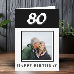 80. Geburtstag Benutzerdefiniertes Foto Personalis Karte