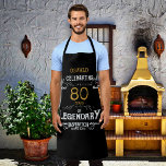 80. Geburtstag Black Gold Legendary Funny Schürze<br><div class="desc">Eine personalisierte elegante GRILLEN Schürze,  die sich leicht an den Geburtstag anpassen lässt.</div>