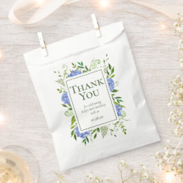 80. Geburtstag Blue Hydrangeas Vielen Dank Geschenktütchen