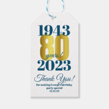 80. Geburtstag Danke