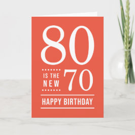 80. Geburtstag Editable Color 80 ist die neue 70 Karte