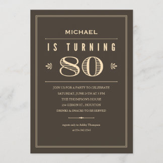 80. Geburtstag Einladungen für Männer