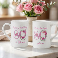 80. Geburtstag Für 80 Jahre geschätzte Blumennumme