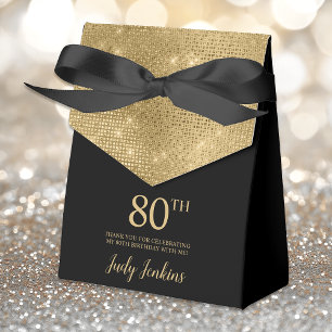 80. Geburtstag Gold Dankeschön Geschenkbox Geschenkschachtel