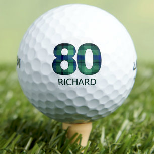 80. Geburtstag Golfbälle 80 Jahre Golf Karo-Gesche