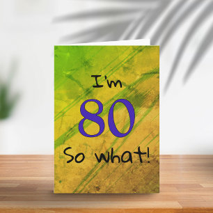 80. Geburtstag Grün Lustig Karte