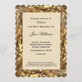 80. Geburtstag Jubiläum Gold Elegant Einladung