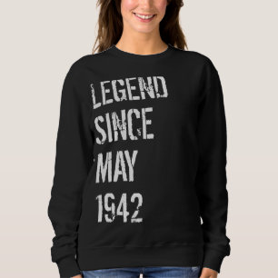 80. Geburtstag Jungen Mädchen Geboren Mai 1942 80 Sweatshirt