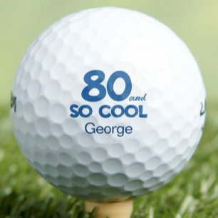 80. Geburtstag Klassik 80 und So Cool Blau Golfball