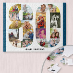 80. Geburtstag Nummer 80 Custom Foto Collage<br><div class="desc">Erstellen Sie Ihr eigenes Foto-Puzzle für ein einzigartiges 80. Geburtstagsgeschenk. Mit 16 Fotos kann das Foto-Puzzle mit einem Namen und Geburtsdatum weiter personalisiert werden. Die Zahl 80 Foto-Collage hat eine Vielzahl von Landschafts-, Quadrat- und Portrait-Fotos, die Ihnen viel Flexibilität bei der Platzierung Ihrer Lieblingsfotos geben. Foto-Rätsel machen Spaß und Sie...</div>