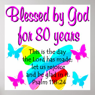 80. GEBURTSTAG PRAYER POSTER