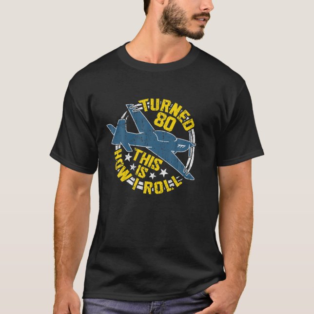 80. Geburtstag T-Shirt (Vorderseite)
