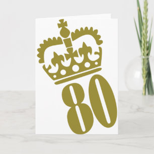 80. Geburtstag - Zahl - 80 Karte