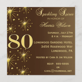 80. Geburtstags-Einladungen Einladung