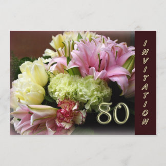 80. Geburtstags-Party Einladung -