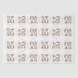 80. Geburtstags-Tissue Paper Seidenpapier