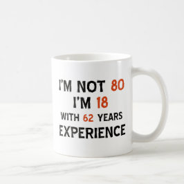 80. Geburtstagsdesigns Kaffeetasse