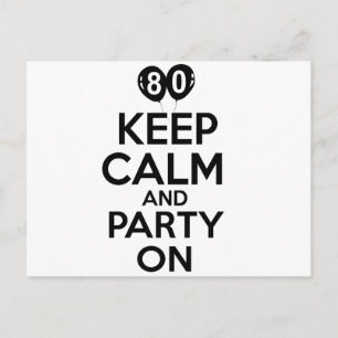 80. Geburtstagsdesigns Postkarte
