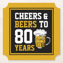 80. Geburtstagsfeier & Biere bis 80 Jahre Untersetzer