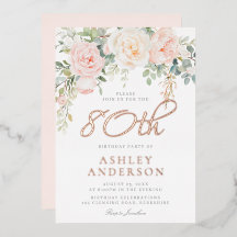 80. Geburtstagsfeier Blush Rose Gold