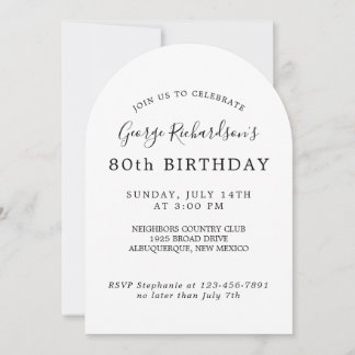 80. Geburtstagsfeier Einladung