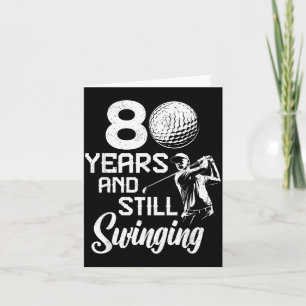 80. Geburtstagsgeschenke Golfer Vintage 80. Karte