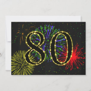 80. Geburtstagsparty Einladung