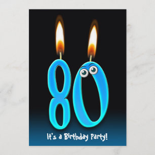 80. Geburtstagsparty Einladung