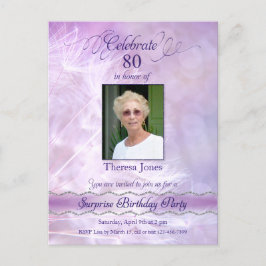 80. Geburtstagsparty Einladung Postkarte