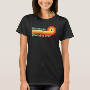 80 Jahre alt Phantastisch seit Dezember 1942 Retro T-Shirt
