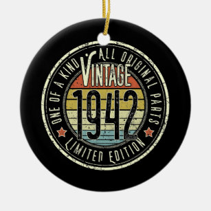 80 Jahre alt Vintag 1942 Limited Edition 80. Keramik Ornament